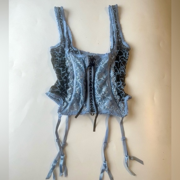 VINTAGE CASSANDRA INTIMATES LACE UP CORSET TOP - Picture 2 of 6